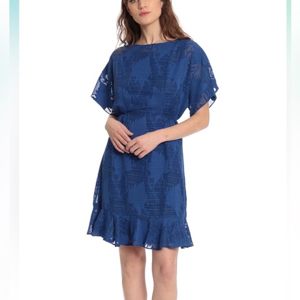 Donna Morgan Kimono Sleeve Ruffle hem dress